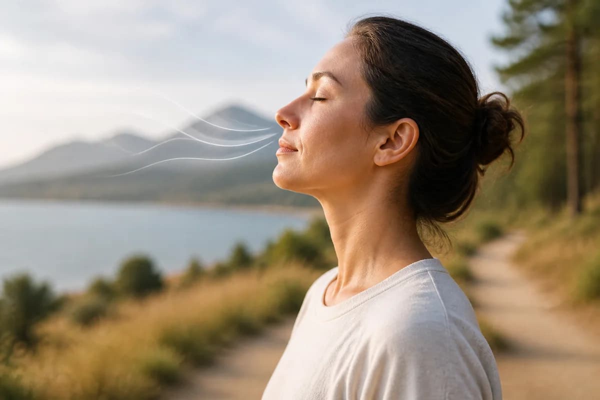 Editorial illustration explaining nasal breathing use, evidence and safety